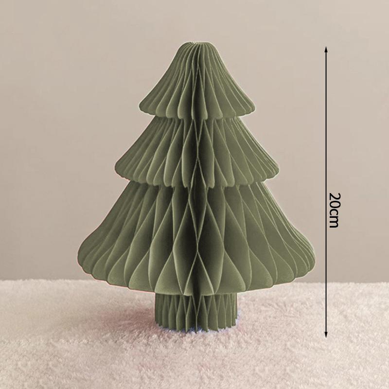 2026 Christmas Tree Honeycomb Ball 3D Folding Christmas Tree Ornament Desktop Decoration  for Xmas Navidad Happy New Year Decor