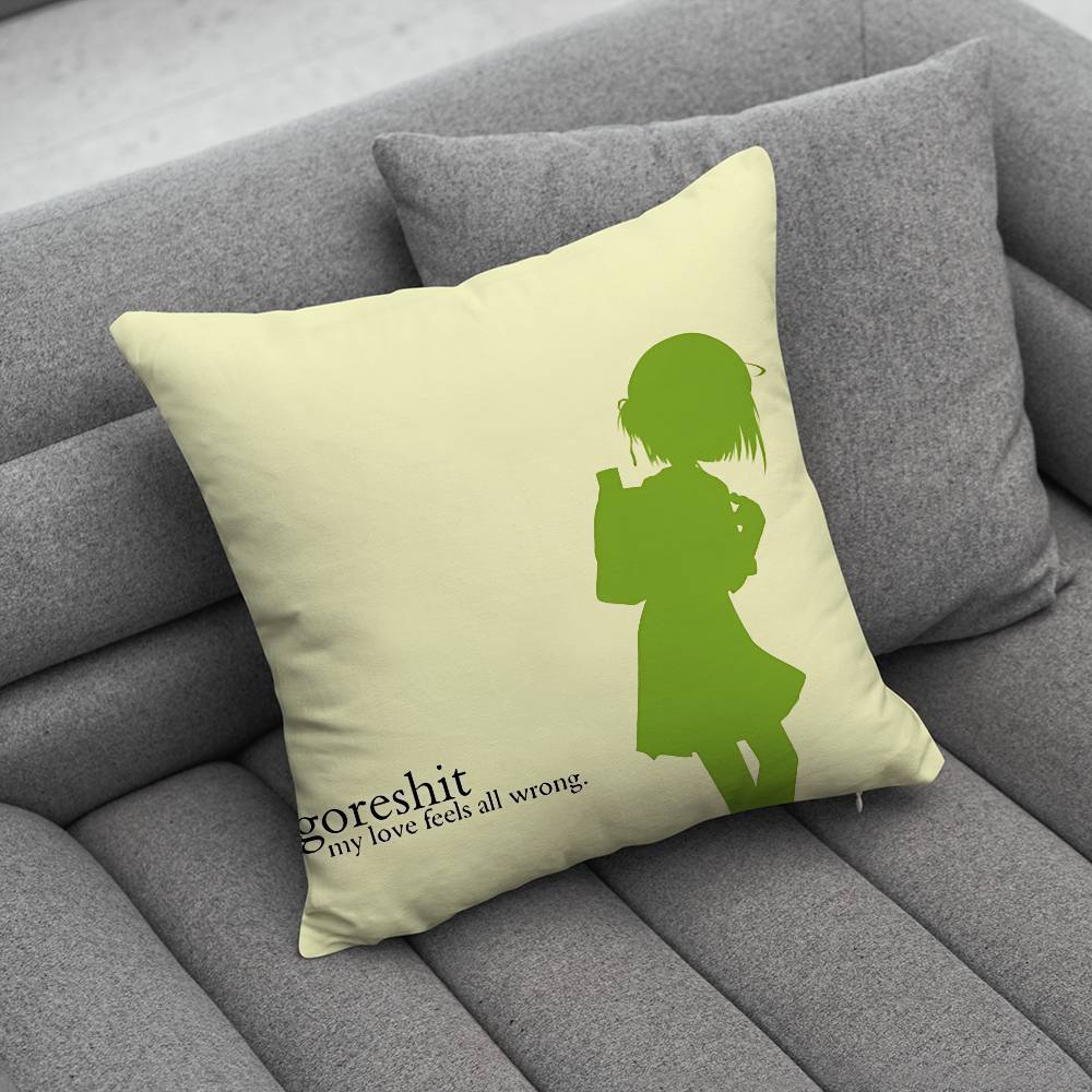 Goreshit Album Cover Pillow Case Square DoubleSided Printing Short Plush Sofa Cushion Cover Bedroom Bedside Pillow