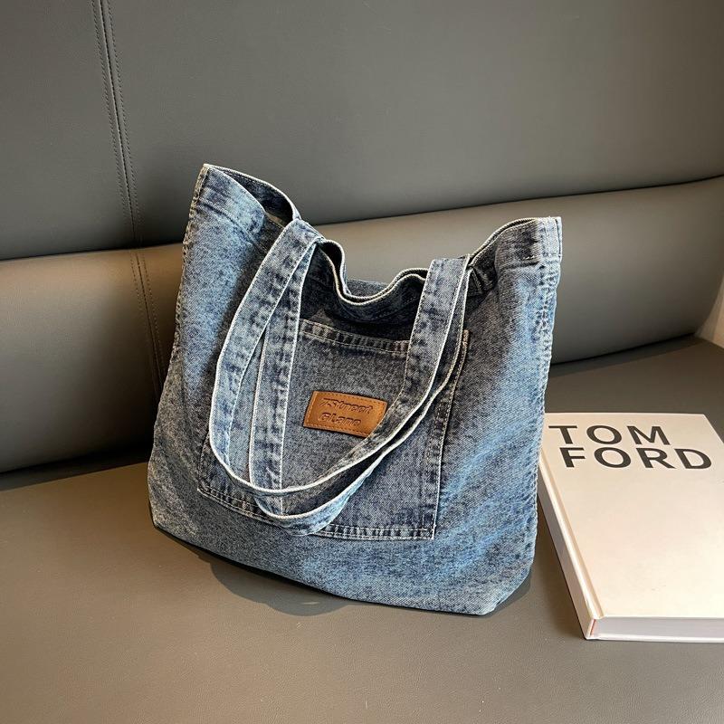 Полотняна сумка через плече великої місткості для покупок