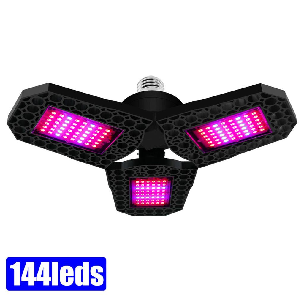 LED Plant Grow Light Foldable Red and Blue Spectrum Plant Light Triple Leaf Trellis Nursery Grow Lights