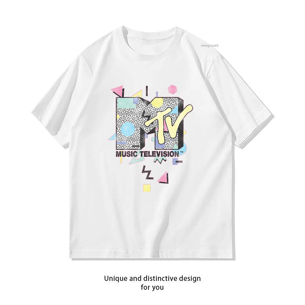

MTV Retro Shapes 90s Design Classic TShirt Women Unisex Casual cotton graphic t shirts Creative camisetas tops tee Shortsleev S