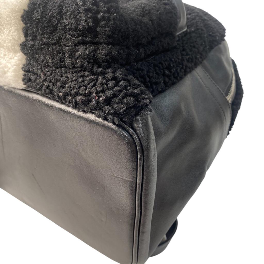 Used MCMBackpack Â· Daypack Black/white leather/Mouton Women