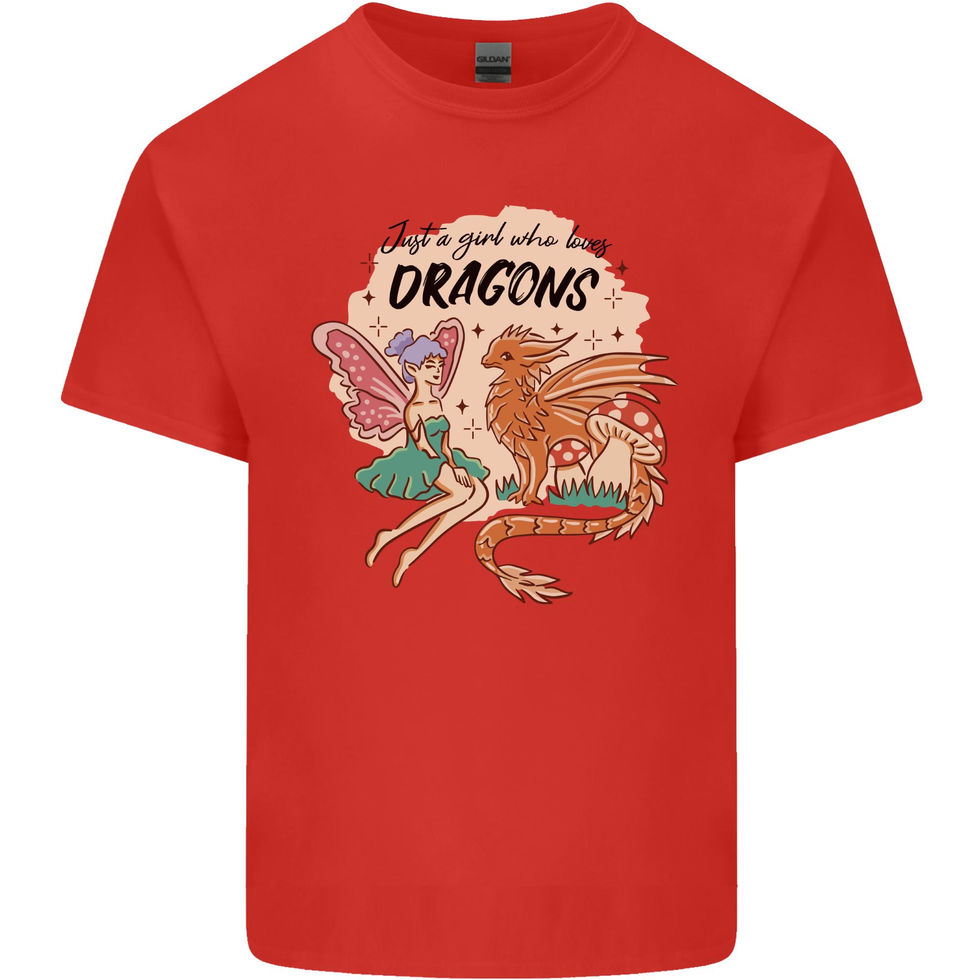 Just a Girl Who Loves Dragons RPG Fantasy Unisexs Light Cotton TShirt S