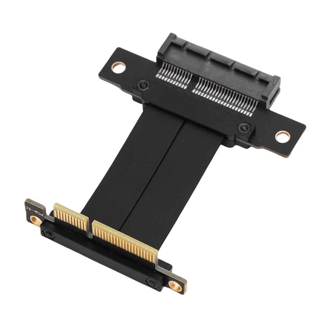 PCIe 4.0 X4 Extension Cable Male 90 Degree To Female 180 Degree 8Gbps Gen 4 GPU Graphics Card Extension Cable