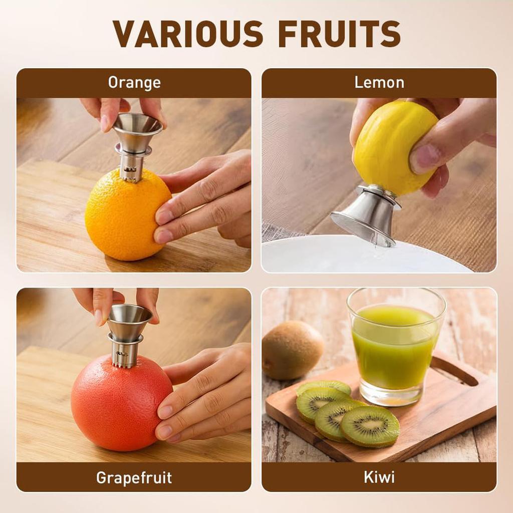 Lemon Squeezer Stainless Steel Manual Lemon Juicer Squeezer Portable Hand Juicer