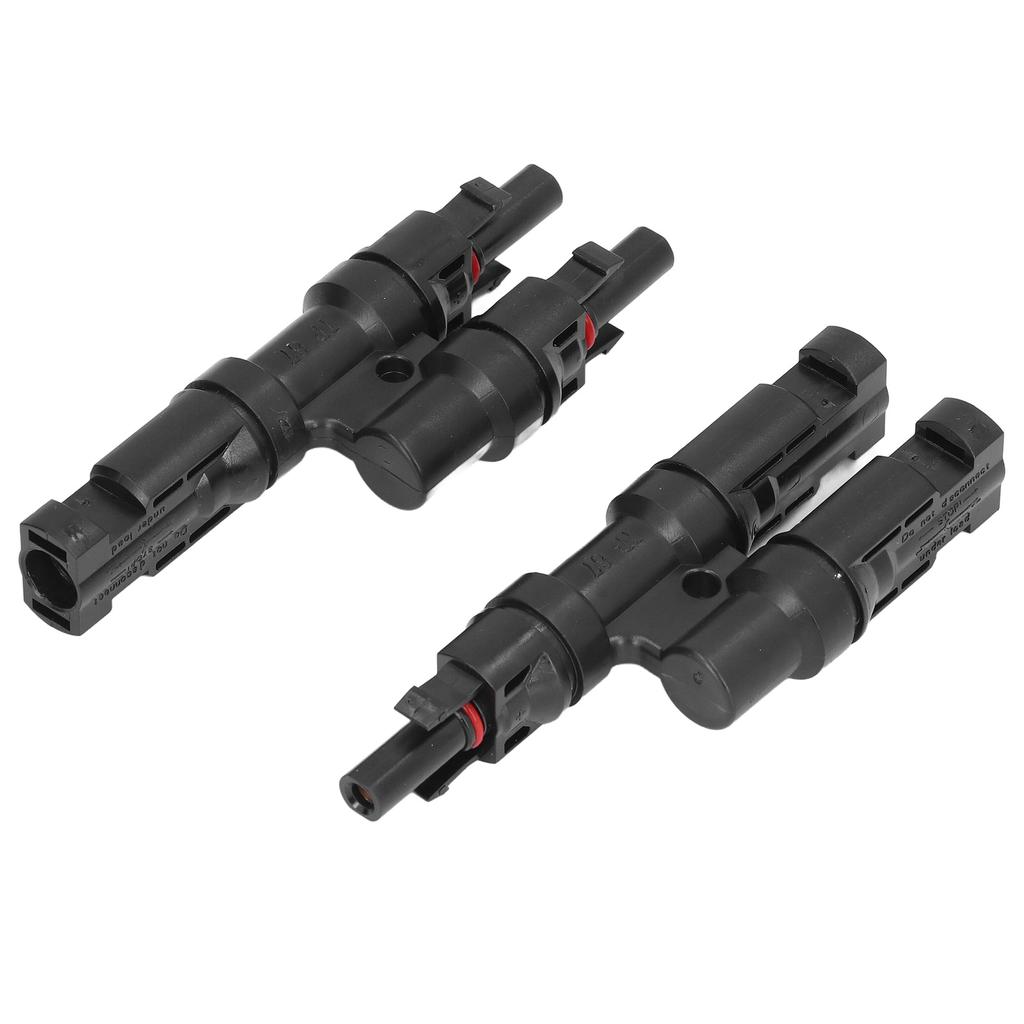1 Pair Solar Branch Connector 2 to 1 Male Female Waterproof for PV Panel Cable 40A 1000V DC