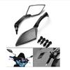 Motorcycle Diamond Blade Rearview Mirrors 8mm 10mm for All Motorcycle Harley Davidson Honda CB1000R Carbon Fib