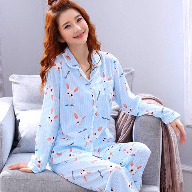 A thin milk silk pajama women's spring and autumn sweet age-reducing women's long-sleeved trousers loungewear set