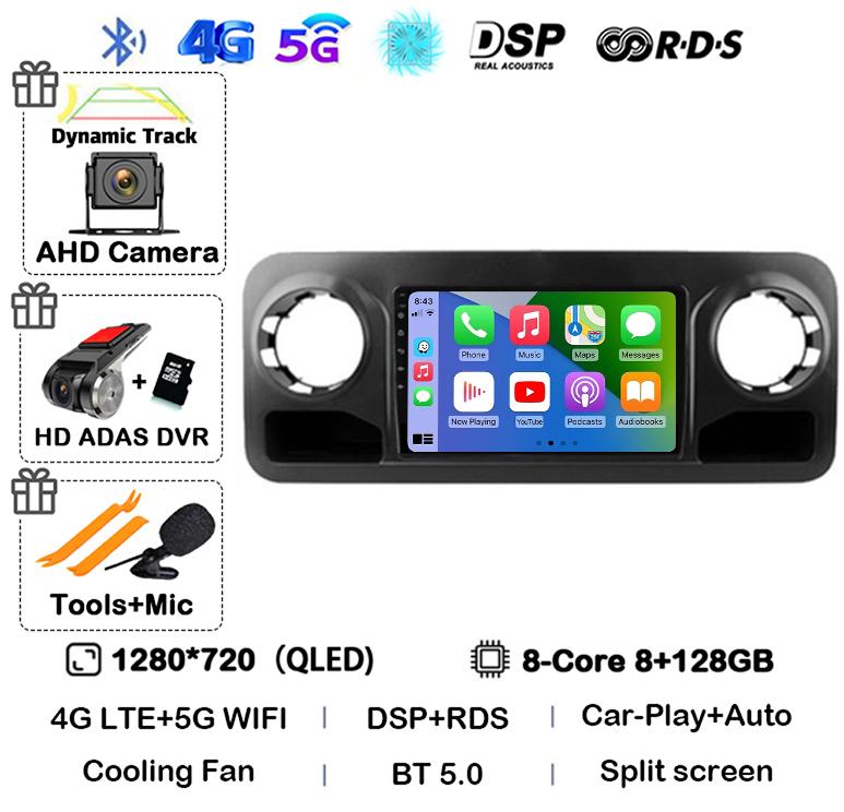 Android 14 Auto Carplay For Benz Sprinter 2018 2019 2020 2021 2022 Car Radio Multimedia Video Player Stereo GPS 4G WIFI Audio BT