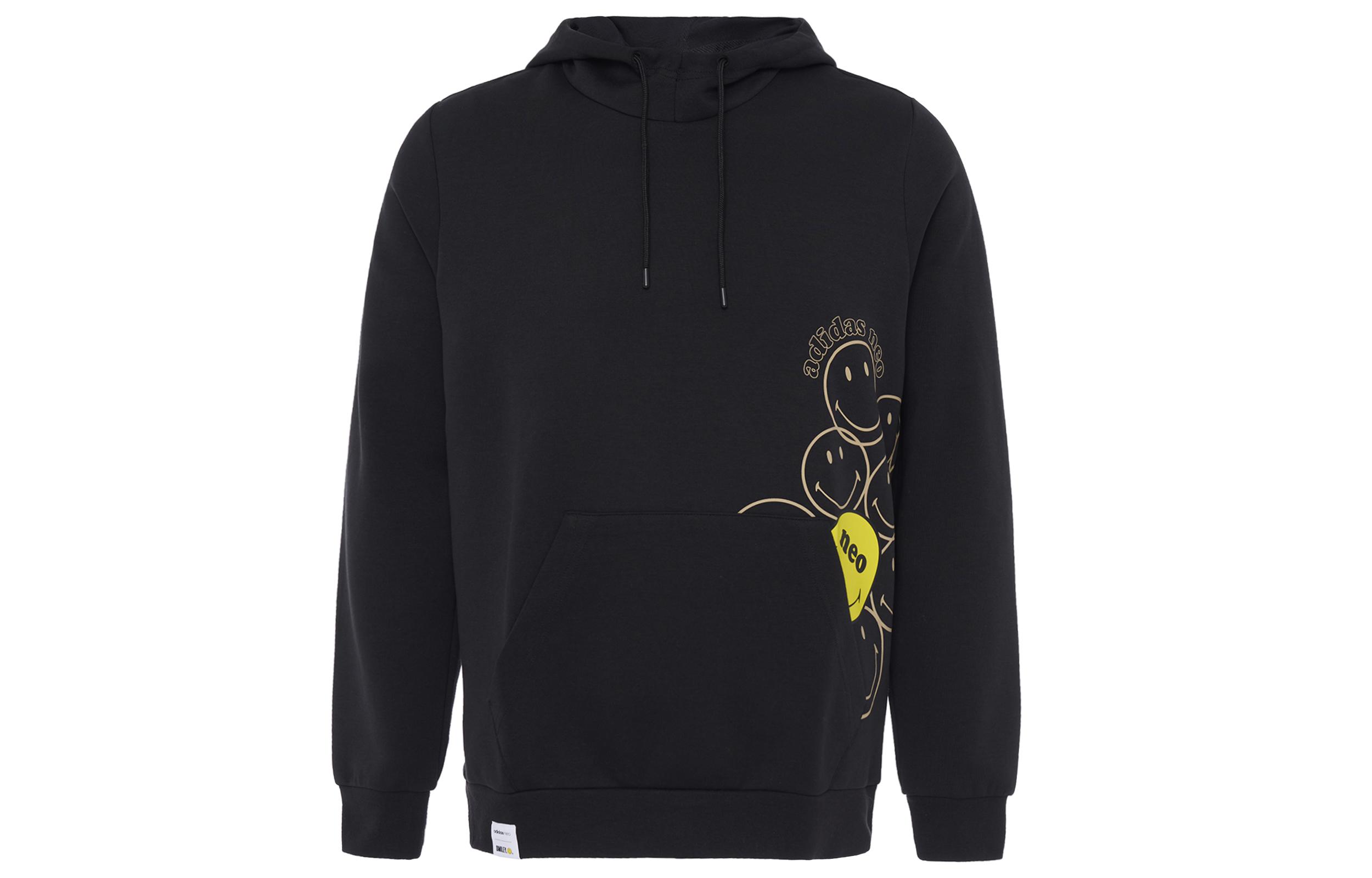 Adidas Neo X SMILEY Sweatshirts Men s Black Hooded Moderate Regular HE7955 M