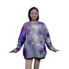 Elegant European Style Plus Size Knit Sweater for Women - Autumn/Winter, Long Sleeve, Loose Fit with Fashion Print and Hot Drilling Design