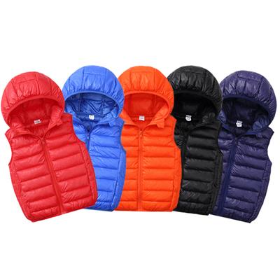 Teenagers Boys Girls Warm Down Vest Autumn Winter Cotton Waistcoat Kids Outerwear Children Clothing Hooded Jacket Vests Plus Size