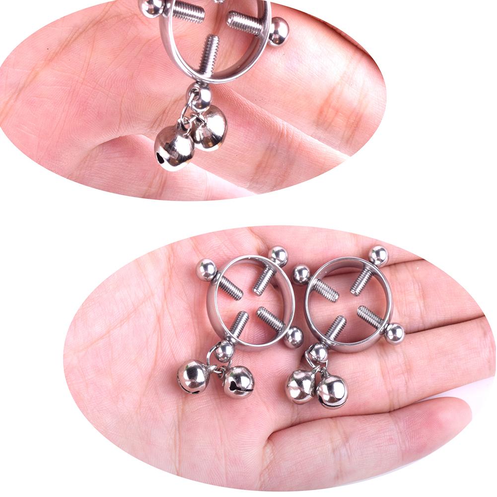 Mode Vrouwen Body Piercing Borstnagel Schroef Bel Hanger Nep Tepelring Sieraden