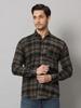 Bigreams Men's Yarn-Dyed 100% Cotton Slim Fit Checkered Flannel Shirt For Full Sleeve Shirt