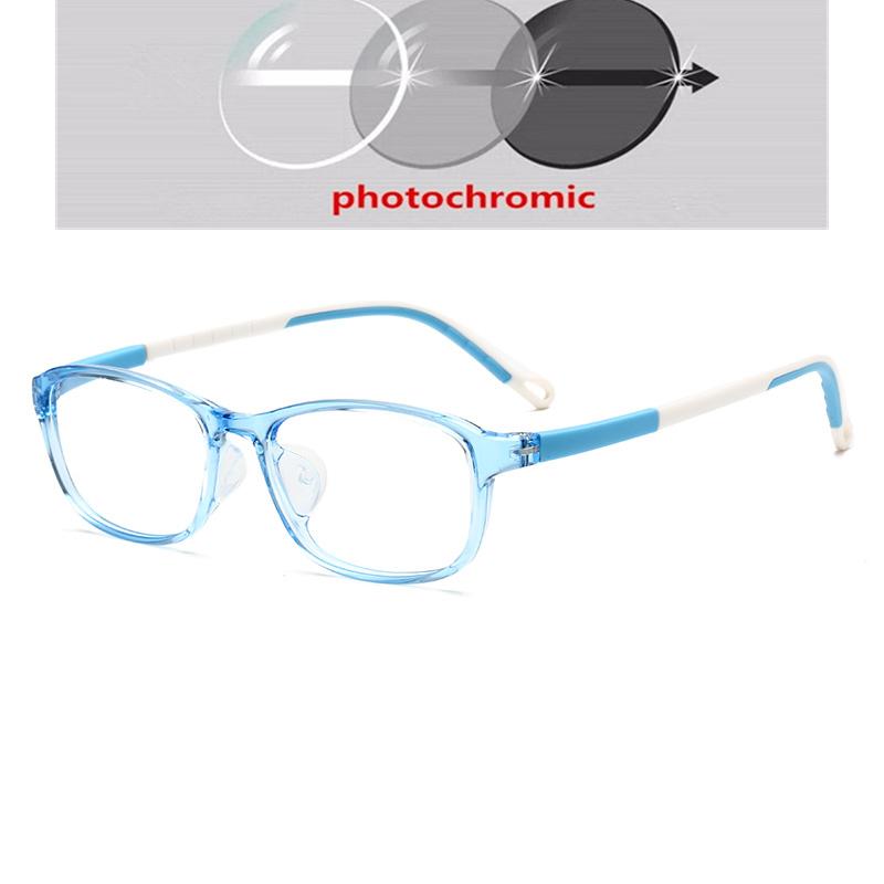 Safety Silicone Material Boy Girl Nearsighted Glasses For Children Anti-blue Light Prescription Spectacles 0 -0.5 -0.75 To -6.0