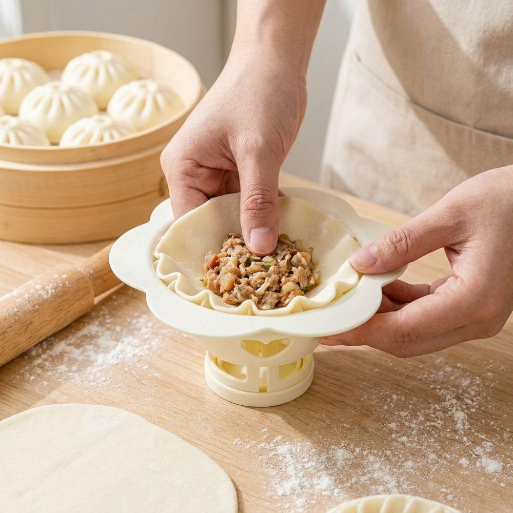Non-stick Flower Dumpling Mold Plastic Dumpling Machine Steamed Bun Mold  Home Kitchen Pastry