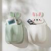 Cute Rabbit Wall Hanging Storage Rack Punch-Free Wall-Mounted Mobile Phone Remote Control Storage Box Bathroom Makeup Organizer