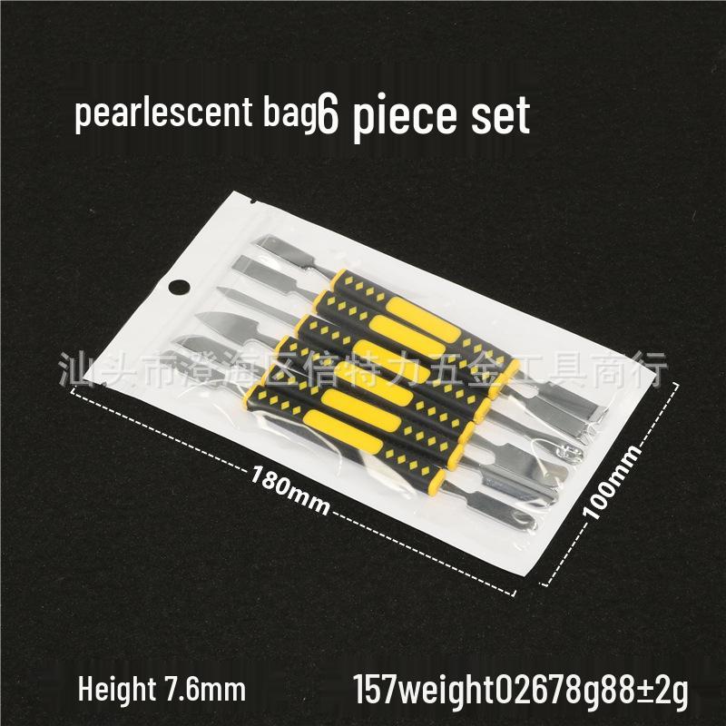 6-Piece Stainless Steel Pry Bar Set for Mobile Phone Repair