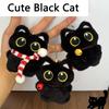 Cute Black Cat Plush Toy 10 Cm Small Doll Pendant Keychain Cartoon Soft Animal Stuffed Doll Backpack Bag Decoration Gift