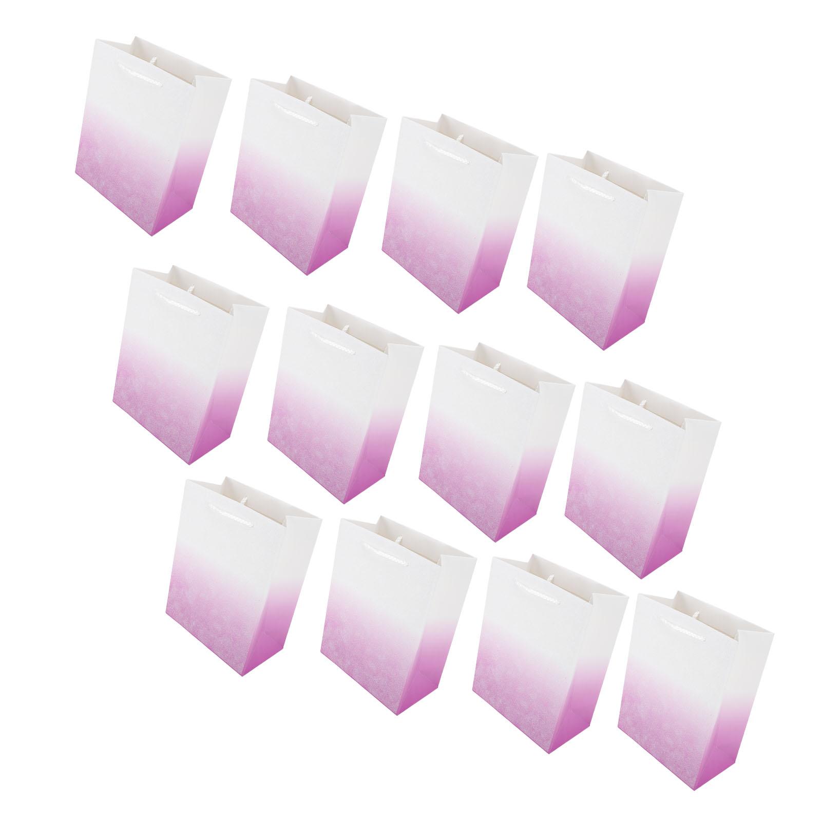 

12pcs Paper Gift Bags Glitter Paper Gift Wrap Bag Recyclable Gift Packaging Bags with Handle for Birthday Christmas Wedding Party