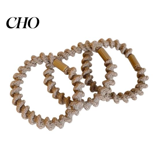 Comfortable Hair Ropes 3Pcs Women Ties Thread Texture High Elasticity Bands Versatile Accessory No Scalp Irritation Ponytail Holder Accessories