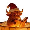 Highland Cow Bubble Bath Night Light Cute Highland Cow Reading Book Lamp 3D Resin Bathtub Highland Cow Sculpture for Indoor Desk Table Shelf Fireplace