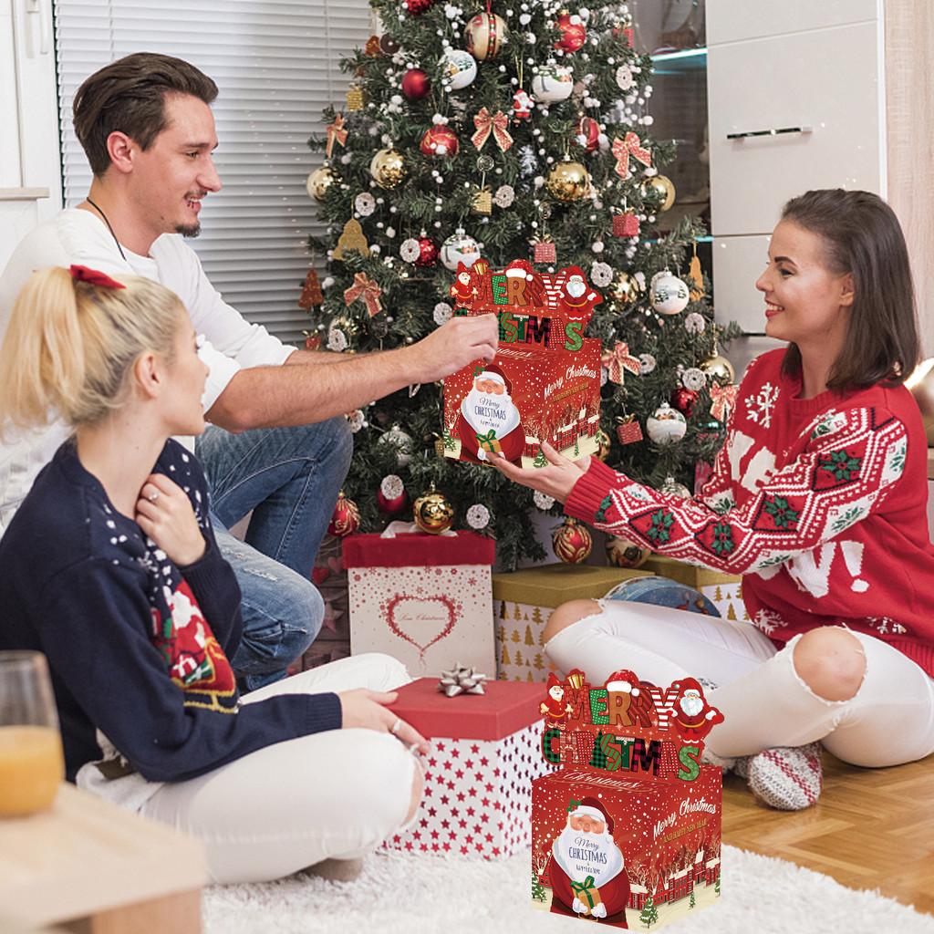 Christmas Santa Claus Gift Container Red Gradient Celebrations Holiday Events