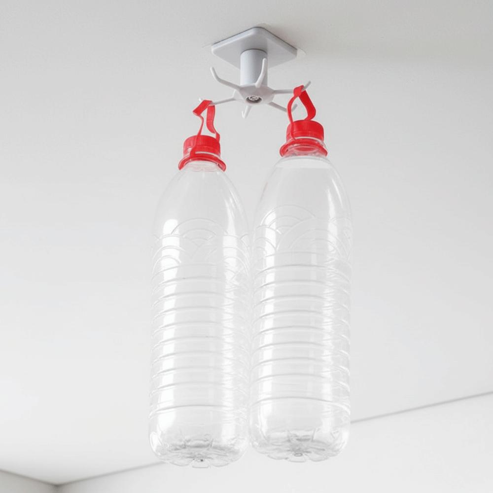 360 Degrees Rotating Storage Rack 6-Claw No Punching Wall-Mounted Hooks Multifunctional Kitchen Kitchenware Organizer Shelves