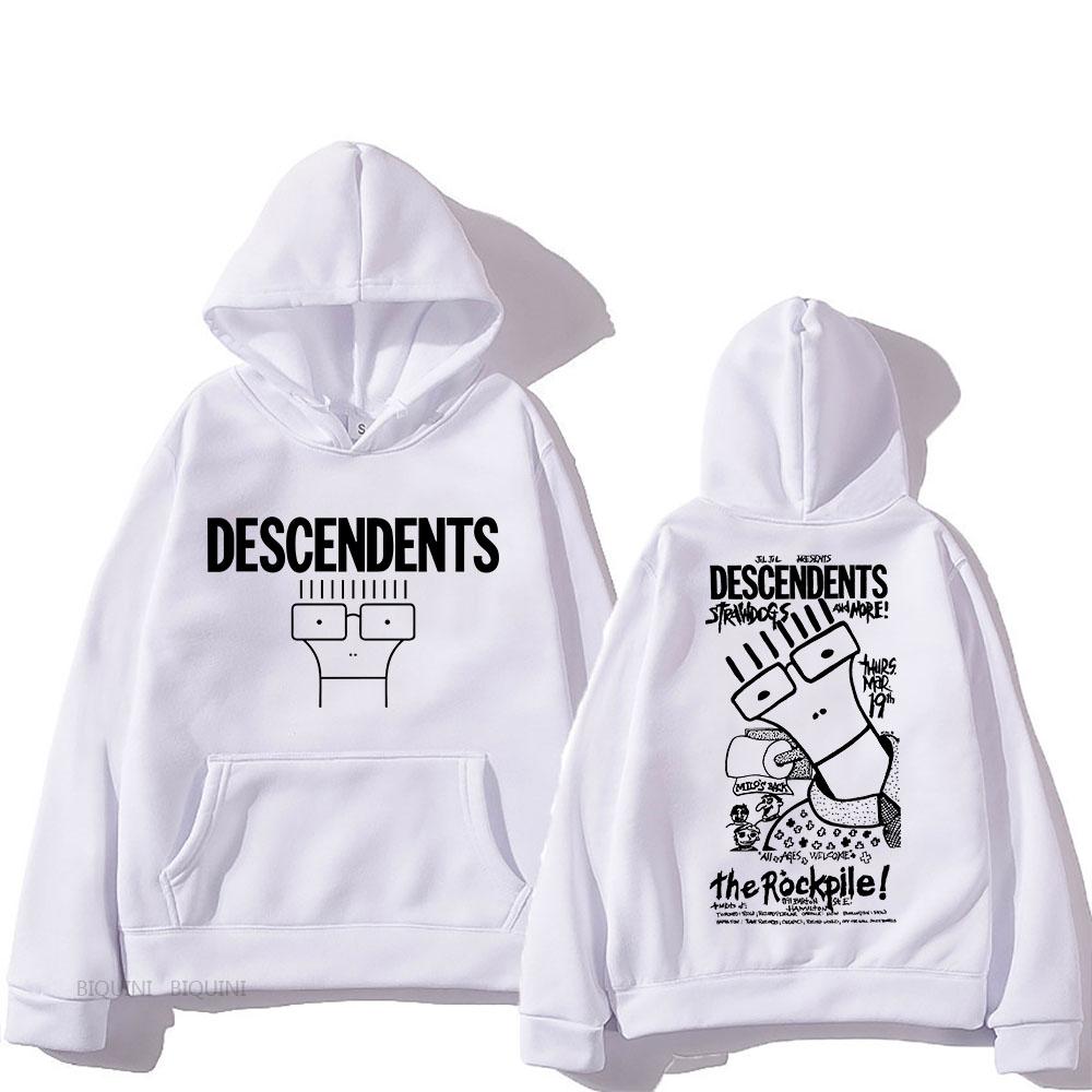 

Descendents Hooded Cartoon Print Harajuku Casual Vintage Sweatshirt Graphic Printing Fleece Clothes Moletom Gothic S