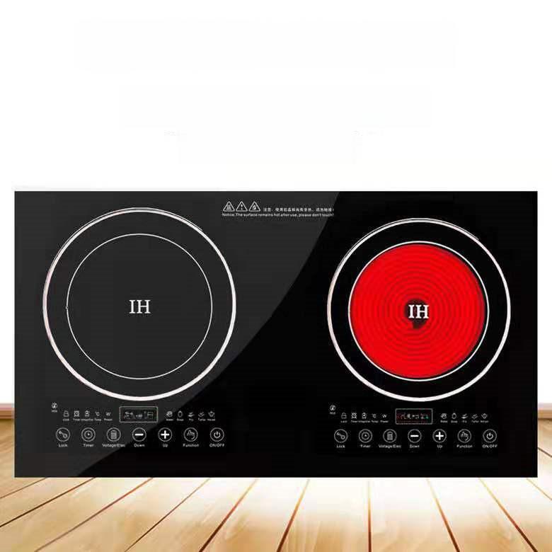 220/110V Dual-Head Electric Ceramic Induction Cooktop - Stir-Fry & Hot Pot