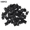 100pcs Photovoltaic Cable Clamp Solar Panel Wire Black Clips Trailer Wiring Frame Clamps Pv Module Management Plastic