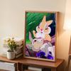DIY Diamond Painting Two Cute Little Rabbits Cross Stitch Kit Mosaic Art Diamond Painting Full Circle Diamond Home Decoration