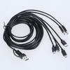 Multi Charging Cable 6Port USB Charging Cord with Type C and USB Connectors for Electronics 150cm/50cm Length