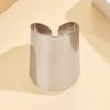 Exaggerated Geometric Large Polished Stainless Steel Ring for Women, Vacuum-Plated 18K Gold, Non-Fading Versatile Jewelry