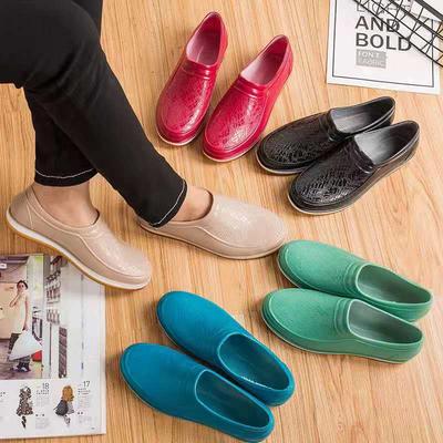 Fashion Unisex Water Shoes,Household Kitchen Wearing Women Rain Boots,Antiskid TPR Sole Shallow Galoshes,Cow-muscle Bottom,Colors,Drop