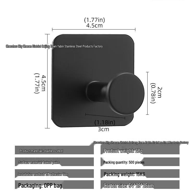 Punch-Free Stainless Steel Razor Holder and Coat Hook Bathroom Rack