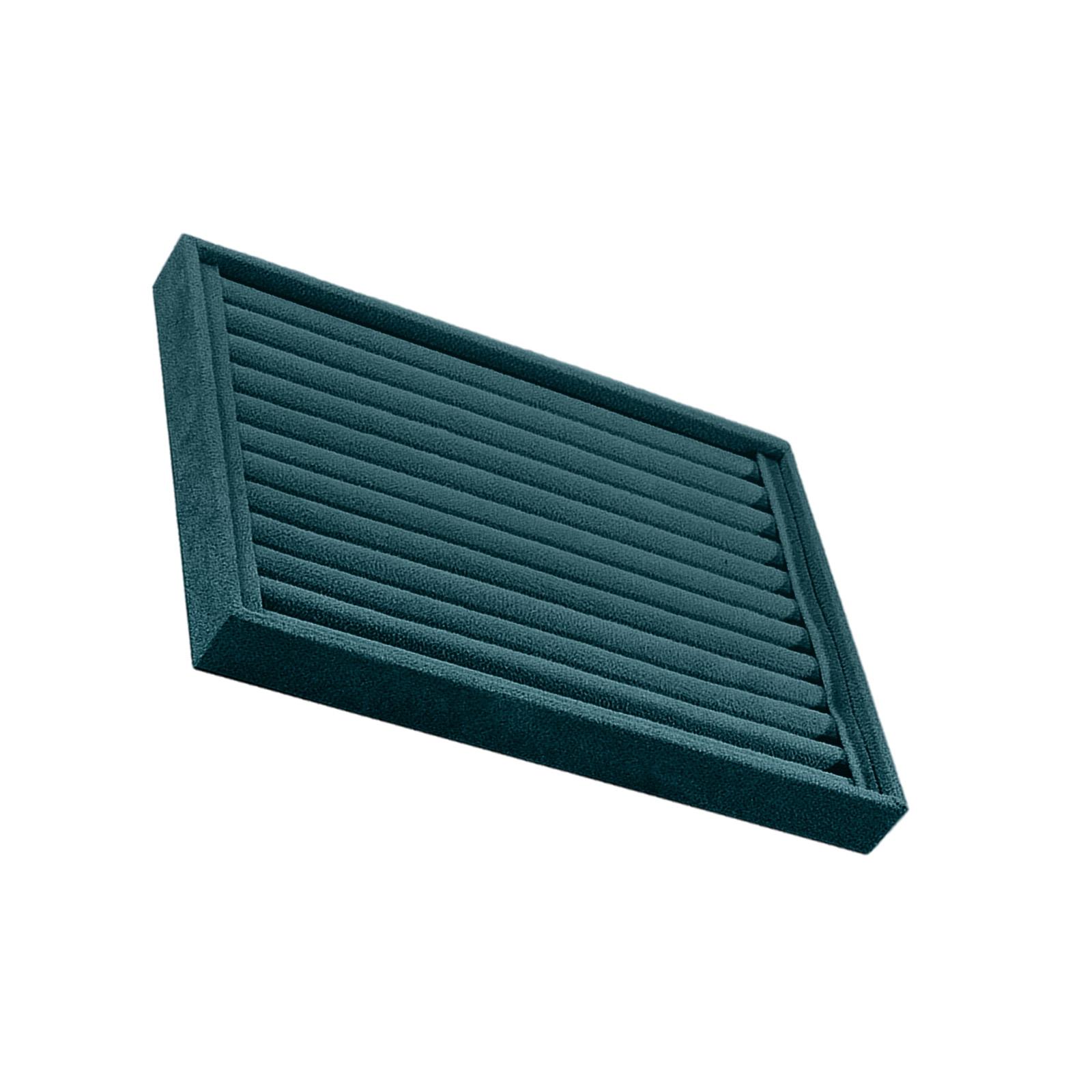 

Штабелируемый бархатный органайзер для ювелирных изделий Лоток для хранения колец Подставка для сережек Браслеты Держатель для ожерелий зелёный