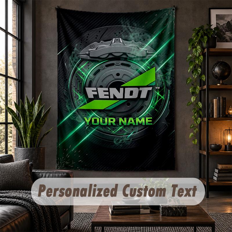 Arazzo da Parete Personalizzato, Testo Personalizzato Fendt, Tessuto Morbido Arte da Parete per Decorazione Interna