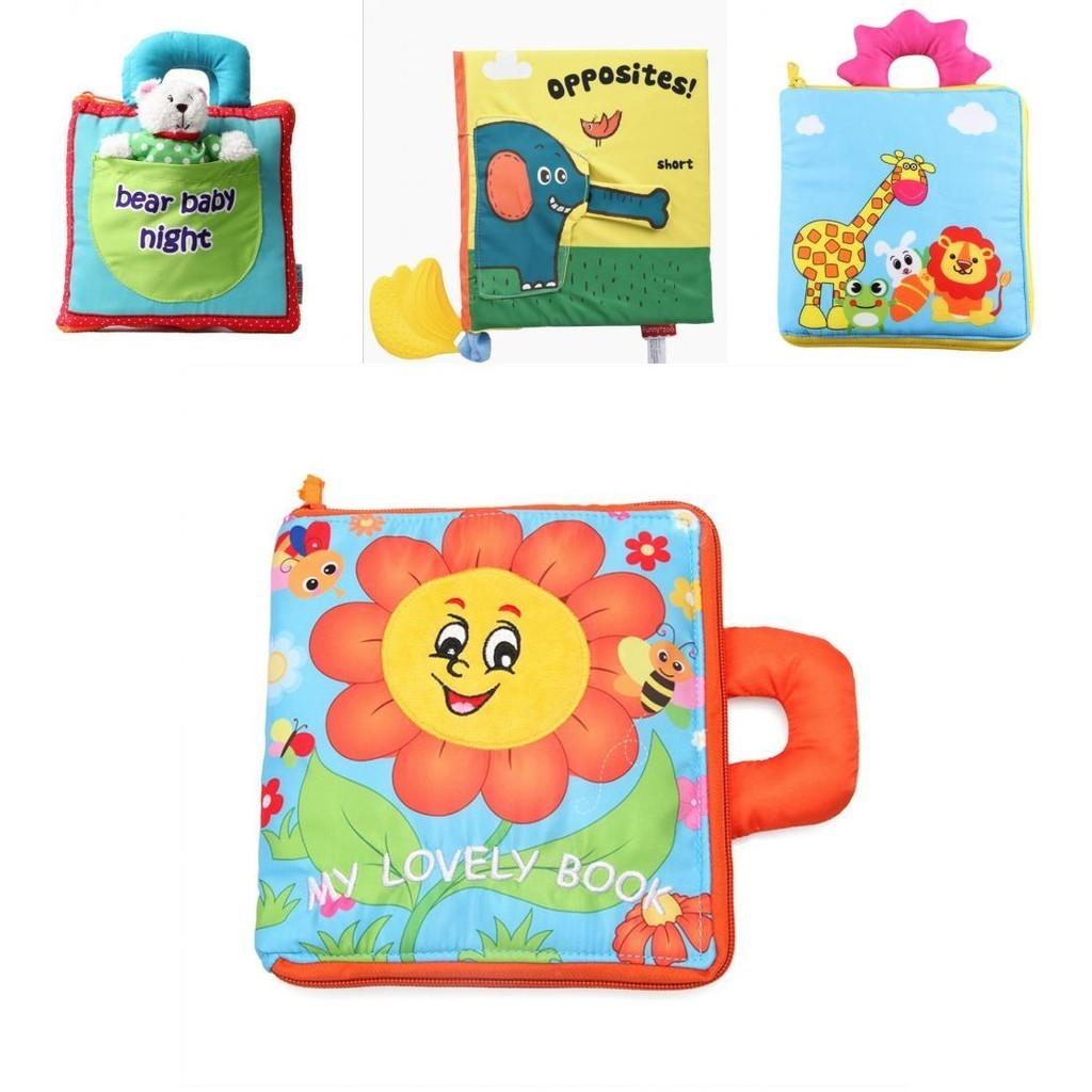 Neues Stoffbuch für Kinder Reißfestes Blumen-Spielzeug Stoffbuch Baby-Spielzeug Frühpädagogisches Stoffbuch