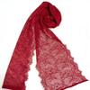 Solid Color Lace Scarf Long Decorative Scarf Elegant Flower Embroidered Veil