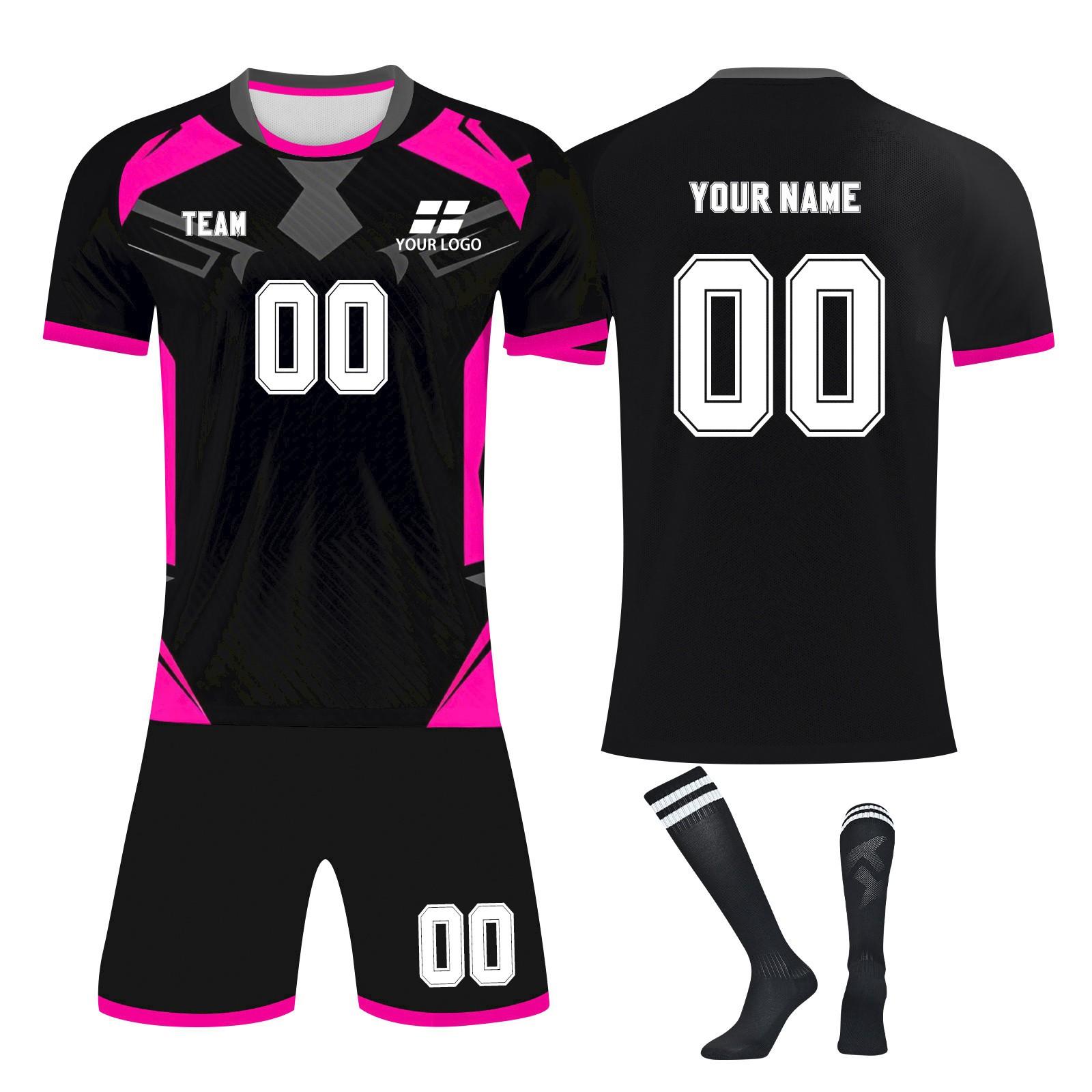 

Personalised Shirts Kit Mens Girls With Name Number Custom Football Jerseys For Boys Training Suit 26