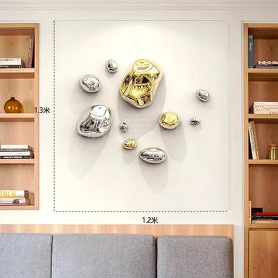 Wall Decoration Stone 3D Golden Stone Wall Background Display Plating Simulation Stone Pendant Wall Hanging Ornaments Room