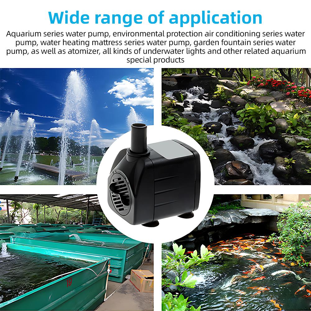 Mini Submersible Water Pump Flow Adjustable Electric Max 600L/H Flow 3.9ft Lift Portable Mini Pump