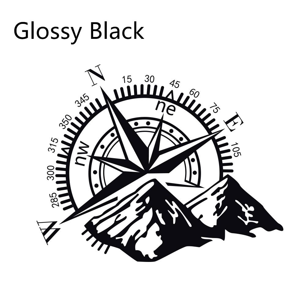 2Pcs Car Door Side Stickers Vinyl Film Auto Decoration Compass Decal Waterproof SUV Styling Automobiles Car Tuning Accessories