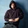 GUESS Star Hoodie Charcoal Grey Hyunjin Stray Kids Vintage Wash Unisex