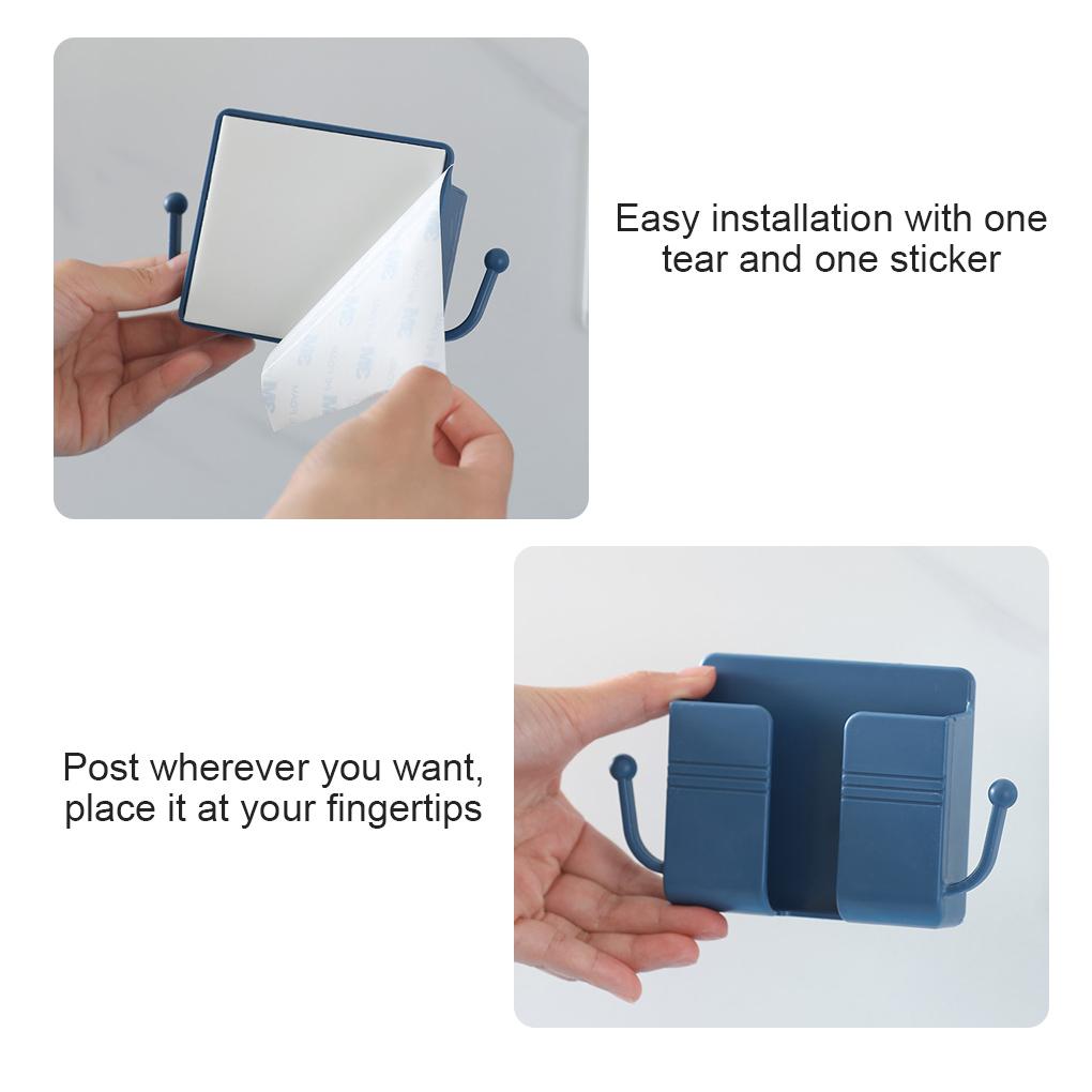 Wall Mounted Mobile Phone Charging Organizer Storage Box Remote Control