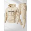 Mens Hooded Oversized Sweatshirt Set Long Sleeve Top Pants Casual Sportswear