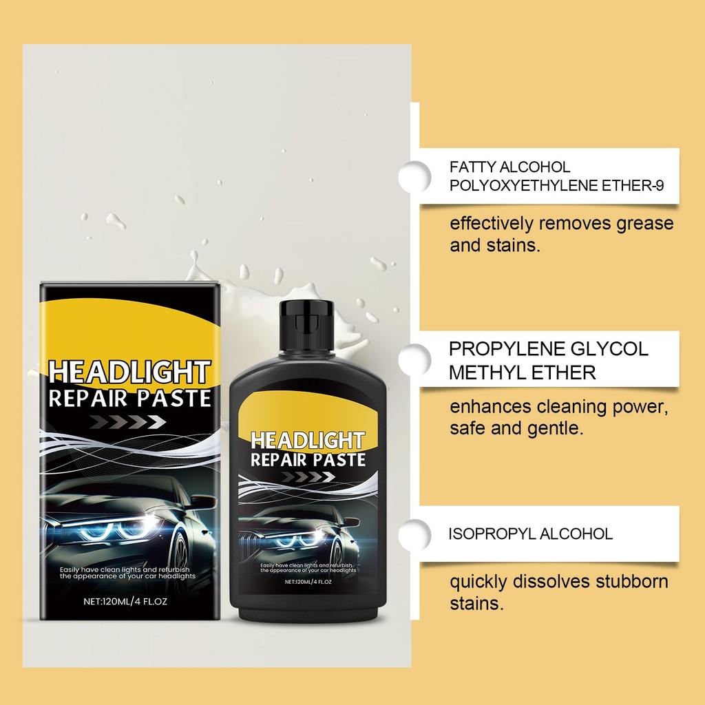 Oxidation Remover For Headlights. The Oxide Layer Headlights. Cleans , Dirt Or Other Impurities In The Headlight 20ml