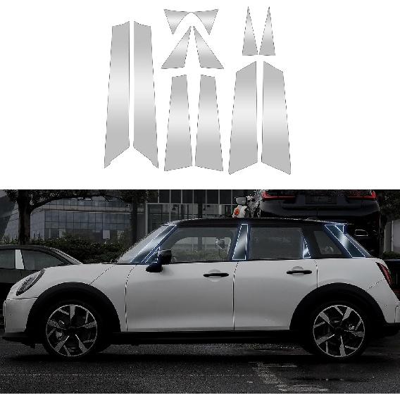 

KUNGKIC for 2024 2025 Mini Cooper S F65 5-Door A B C Window Pillar Scratch Prevention TPU Film Exterior Accessories Transparent
