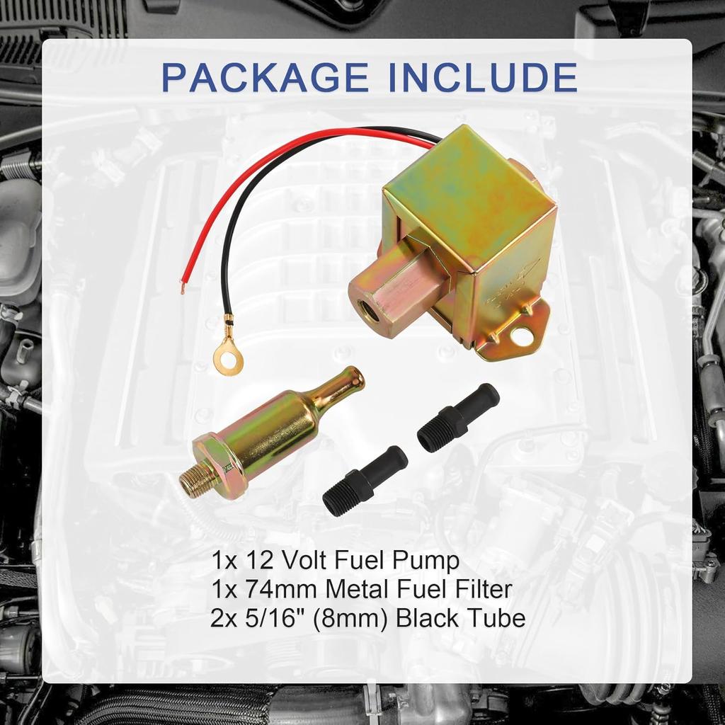 12V Universal Electric Fuel Pump EP014 For Metal Solid Diesel or Petro 4-6 PSI EP-014